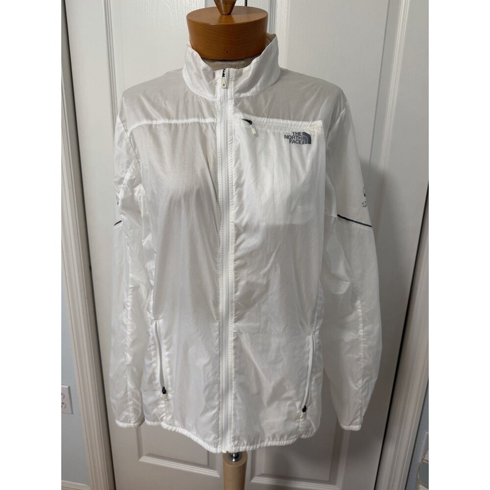The North Face White Jacket Sz L Lightweight Flight Series Windbreaker Womens